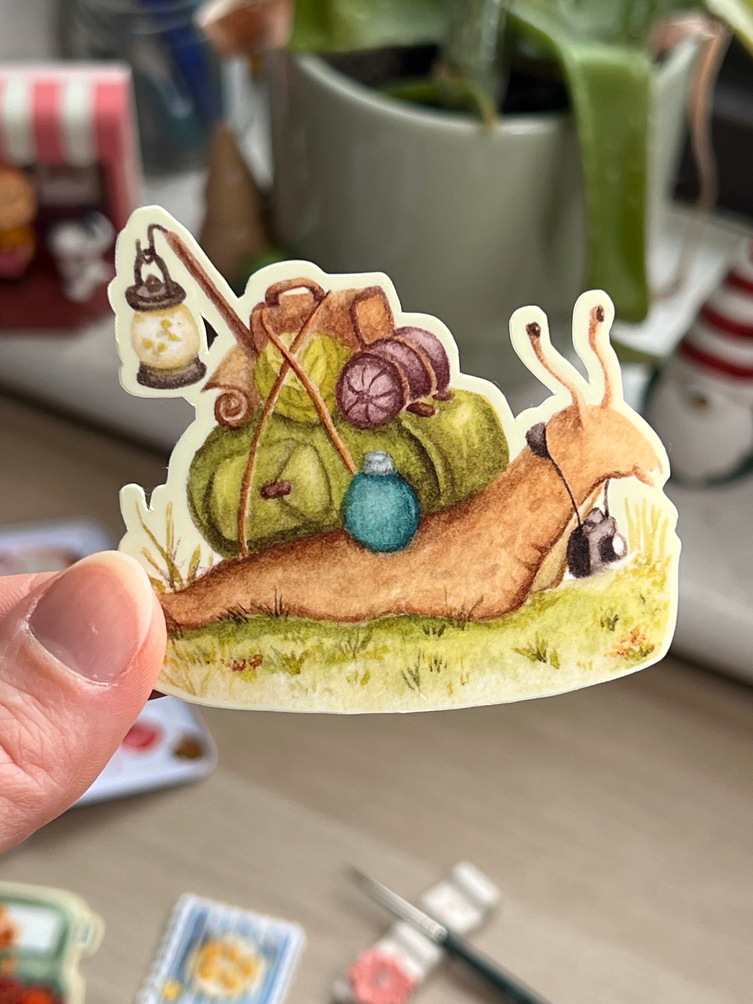 Adventurous Slug Sticker