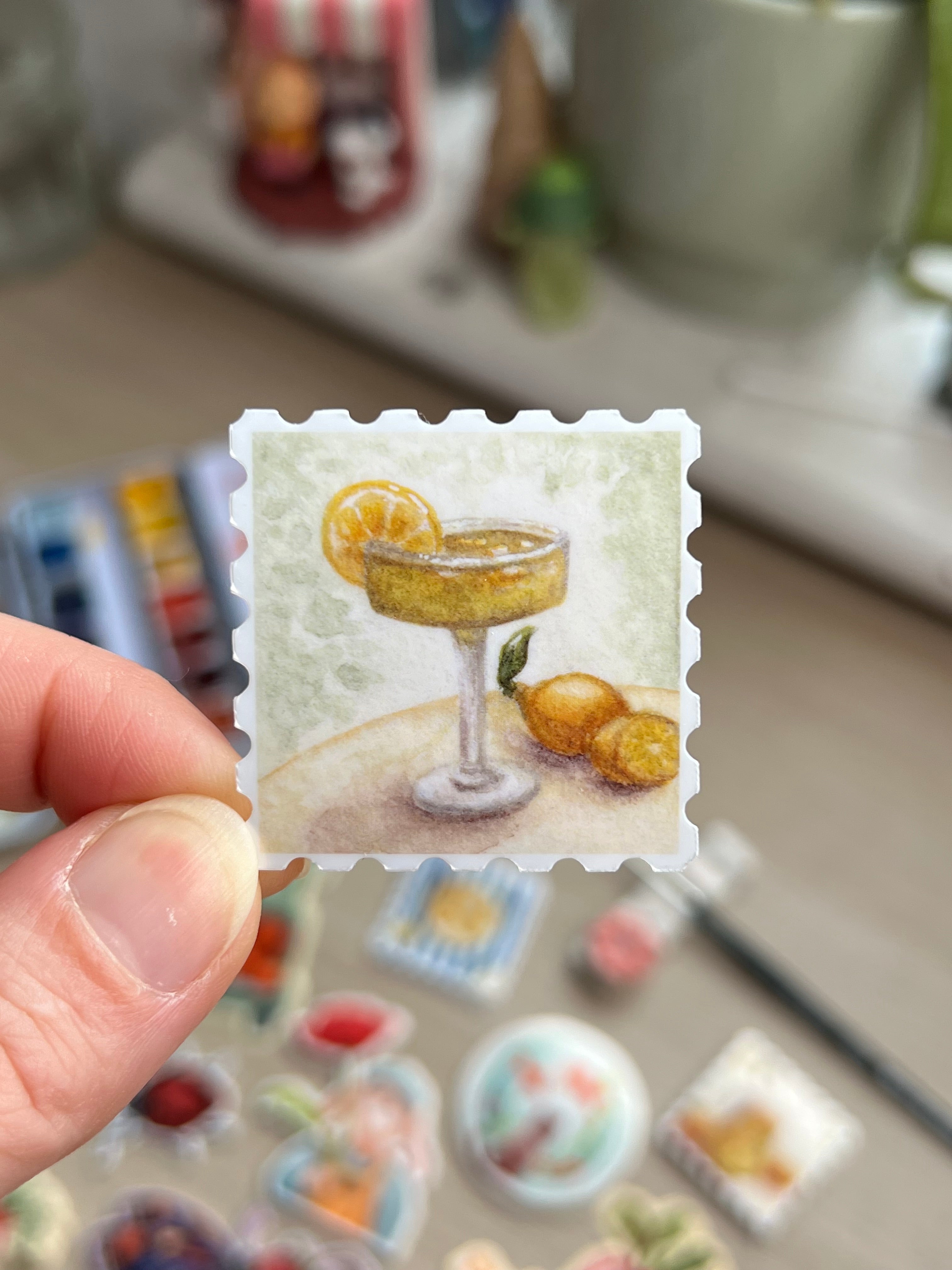 Lemon Summer Cocktail Sticker